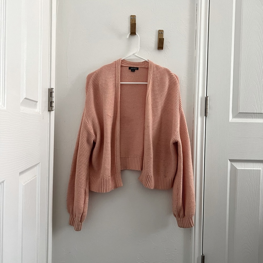 wild fable pink cropped cardigan